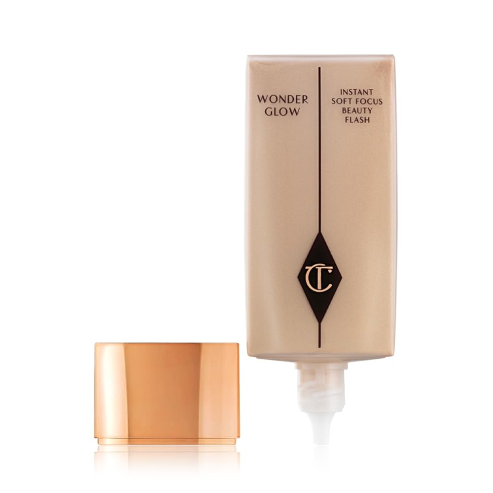 Charlotte Tilbury Wonderglow Face Primer - Soft-Focus, Illuminating Dewy Primer to Hydrate & Blur the Look of Imperfections, Fine Lines & Wrinkles - Infused with Hyaluronic Acid & Rosehip Oil