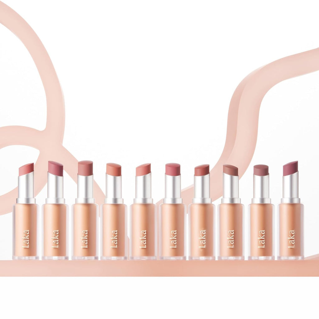 Laka Bulky Matte Lipstick, 4g/0.14oz., Long Wear, Non-Drying Lip Stain Stick with High Pigmentation, Voluminous Lips, K-Beauty (#401 Low Pink)