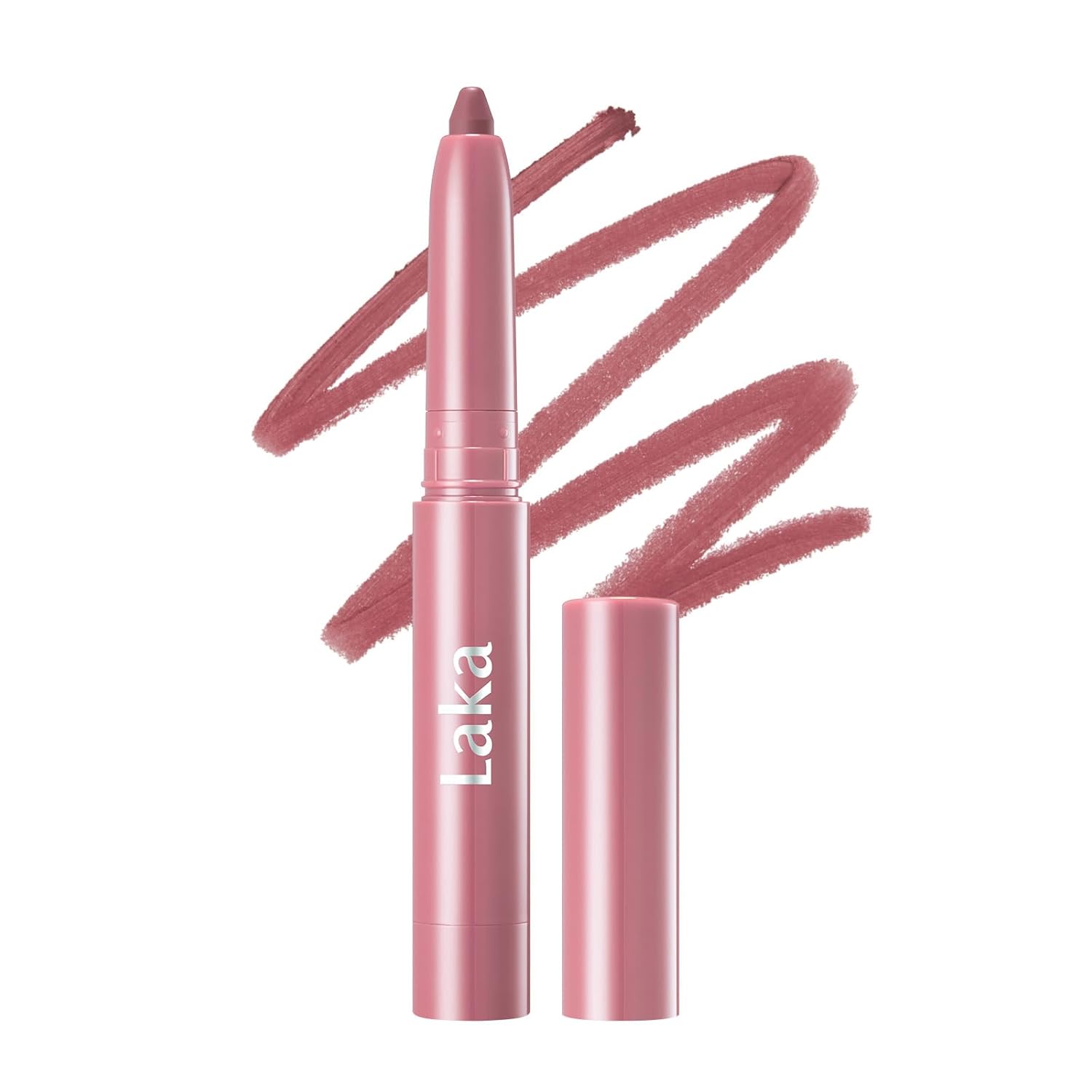 Laka Lip Liner, Pink Lip Liner, Rich Cream Glide Texture, Semi-Matte Finish for Shaping Lips, Smooth Application, K-Beauty​, Korean Makeup, 0.02oz, #02 Suede Pink