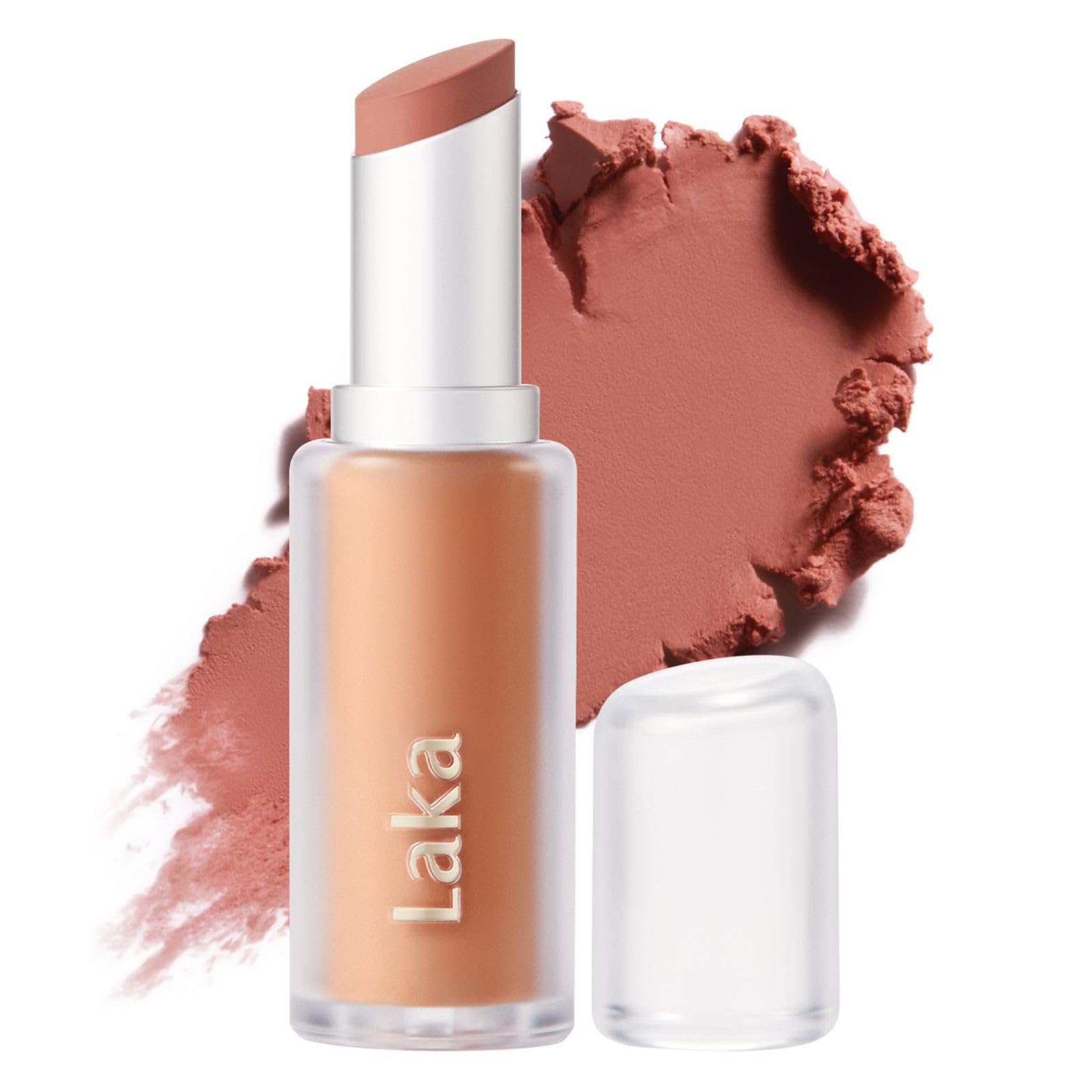 Laka Bulky Matte Lipstick, 4g/0.14oz., Long Wear, Non-Drying Lip Stain Stick with High Pigmentation, Voluminous Lips, K-Beauty (#401 Low Pink)