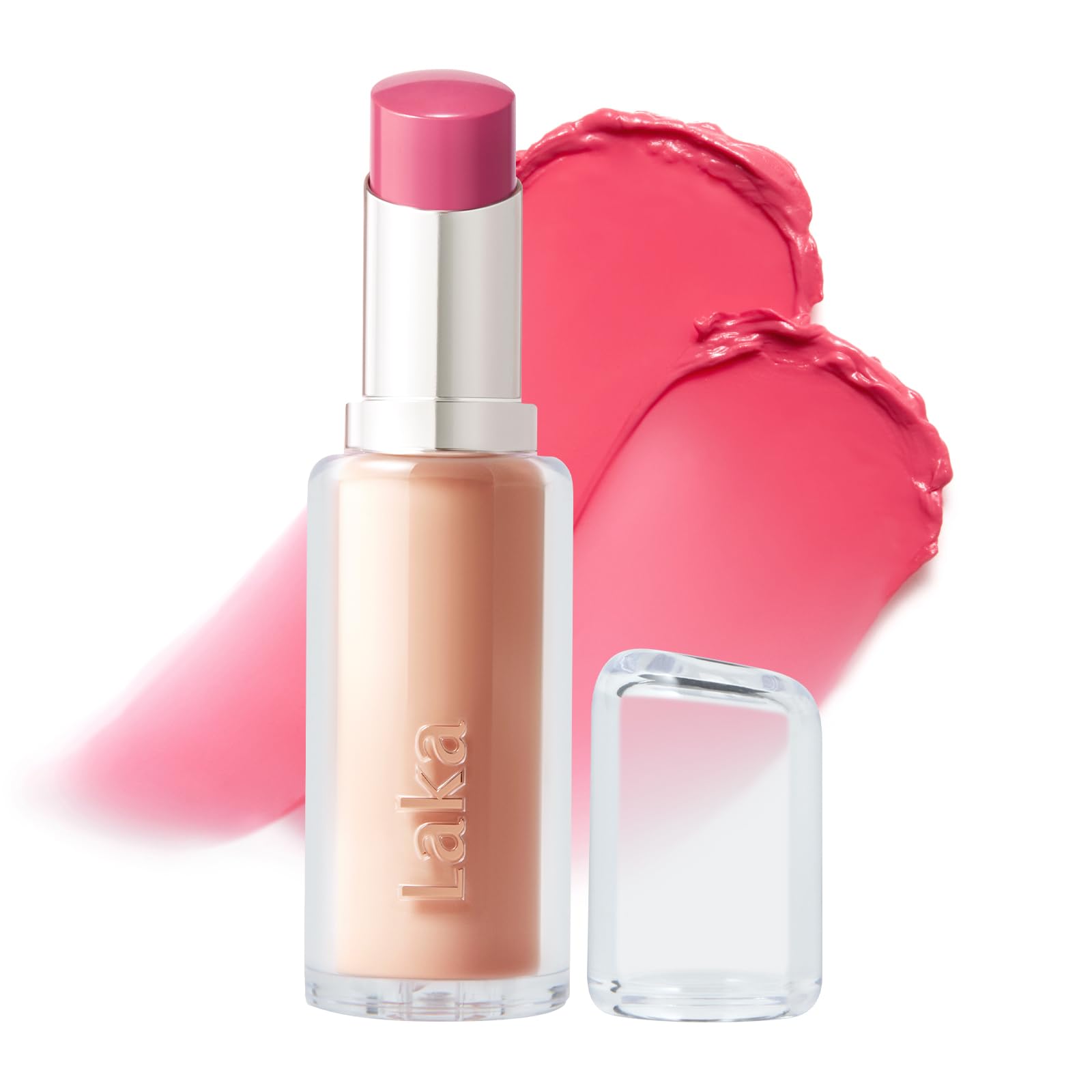 Laka 24HR Bonding Glow Lipstick, 3.7g/0.13oz., Long Lasting High-Shine Lipstick with Rich Color & Glassy Finish (#219 Fairy)