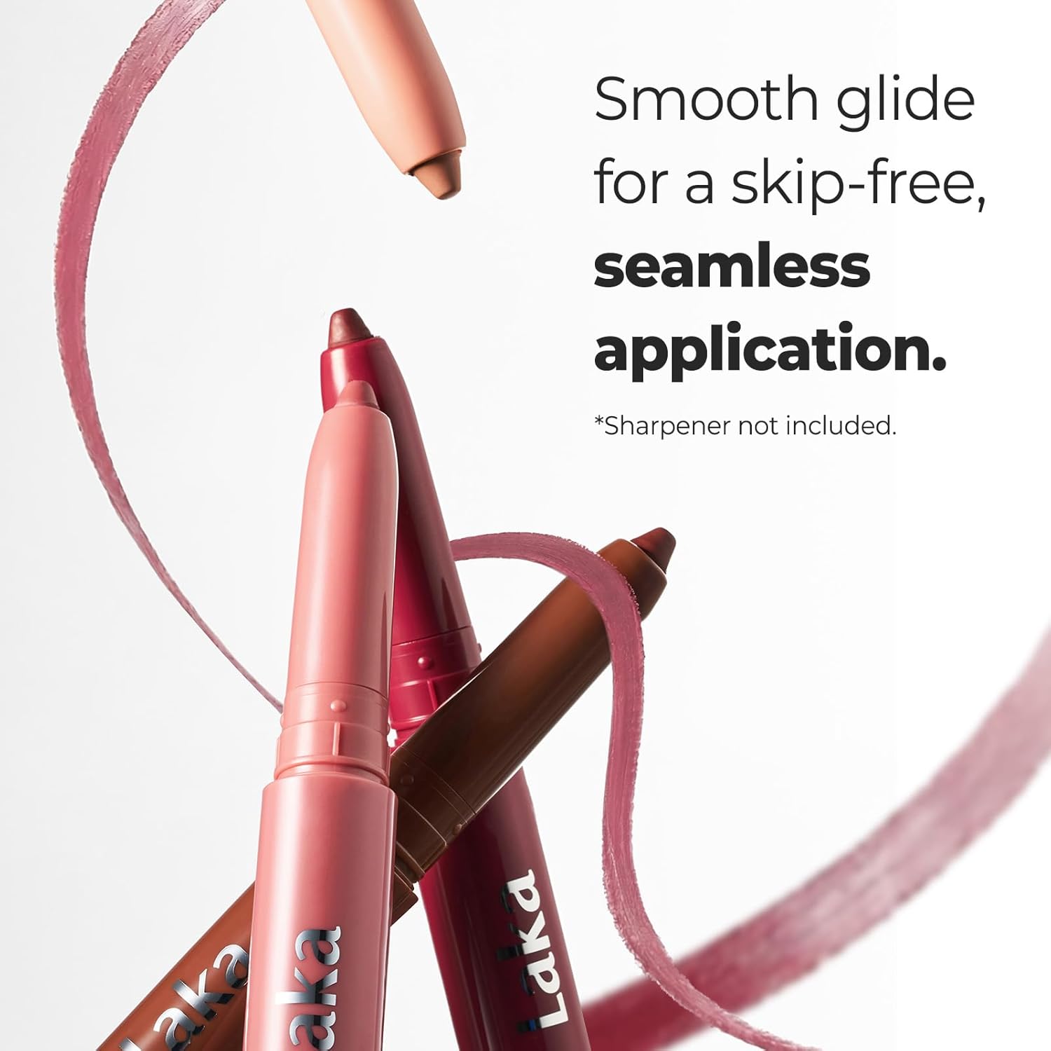 Laka Lip Liner, Pink Lip Liner, Rich Cream Glide Texture, Semi-Matte Finish for Shaping Lips, Smooth Application, K-Beauty​, Korean Makeup, 0.02oz, #02 Suede Pink