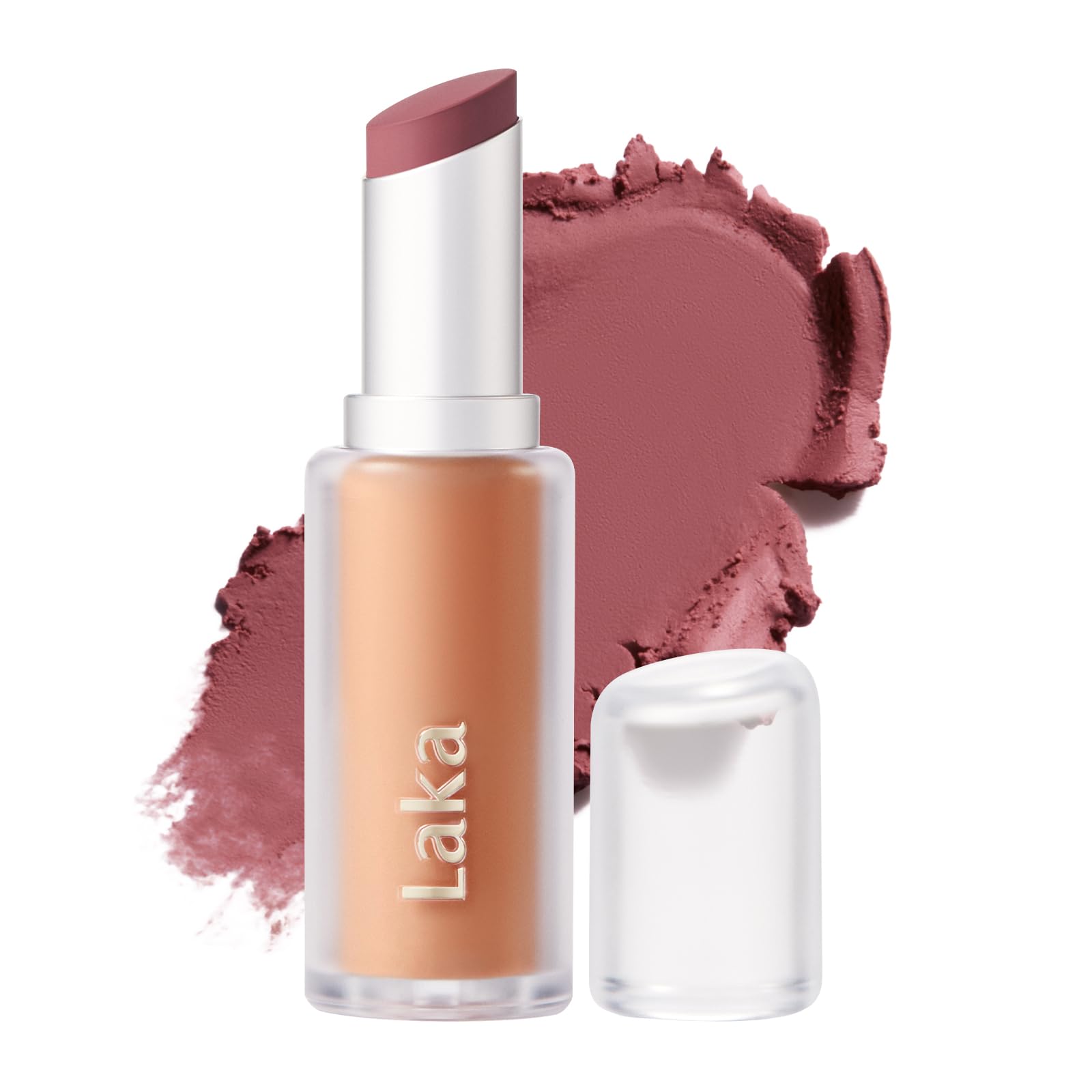 Laka Bulky Matte Lipstick, 4g/0.14oz., Long Wear, Non-Drying Lip Stain Stick with High Pigmentation, Voluminous Lips, K-Beauty (#401 Low Pink)