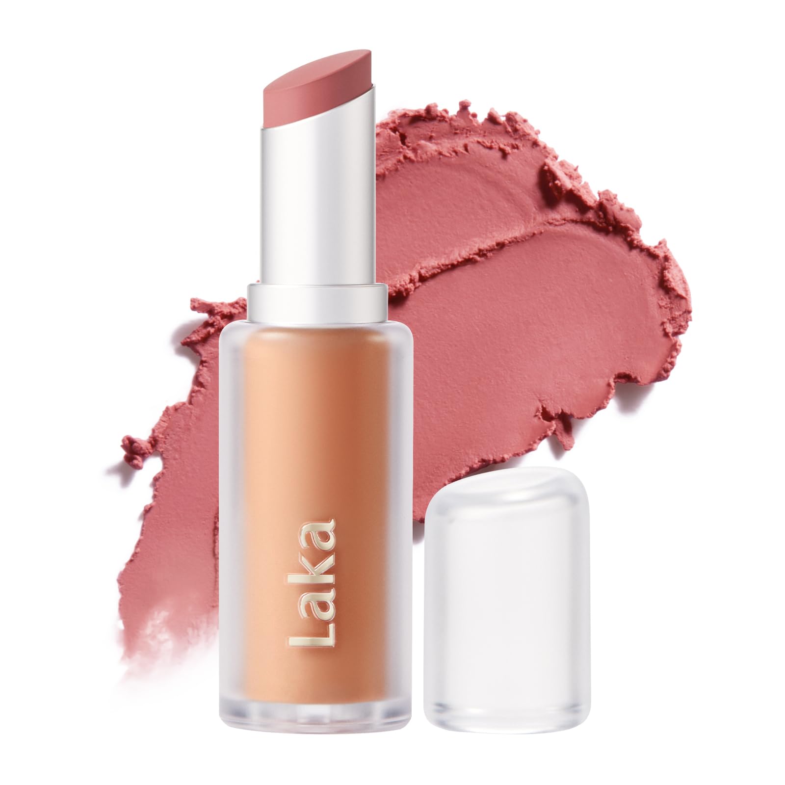 Laka Bulky Matte Lipstick, 4g/0.14oz., Long Wear, Non-Drying Lip Stain Stick with High Pigmentation, Voluminous Lips, K-Beauty (#401 Low Pink)