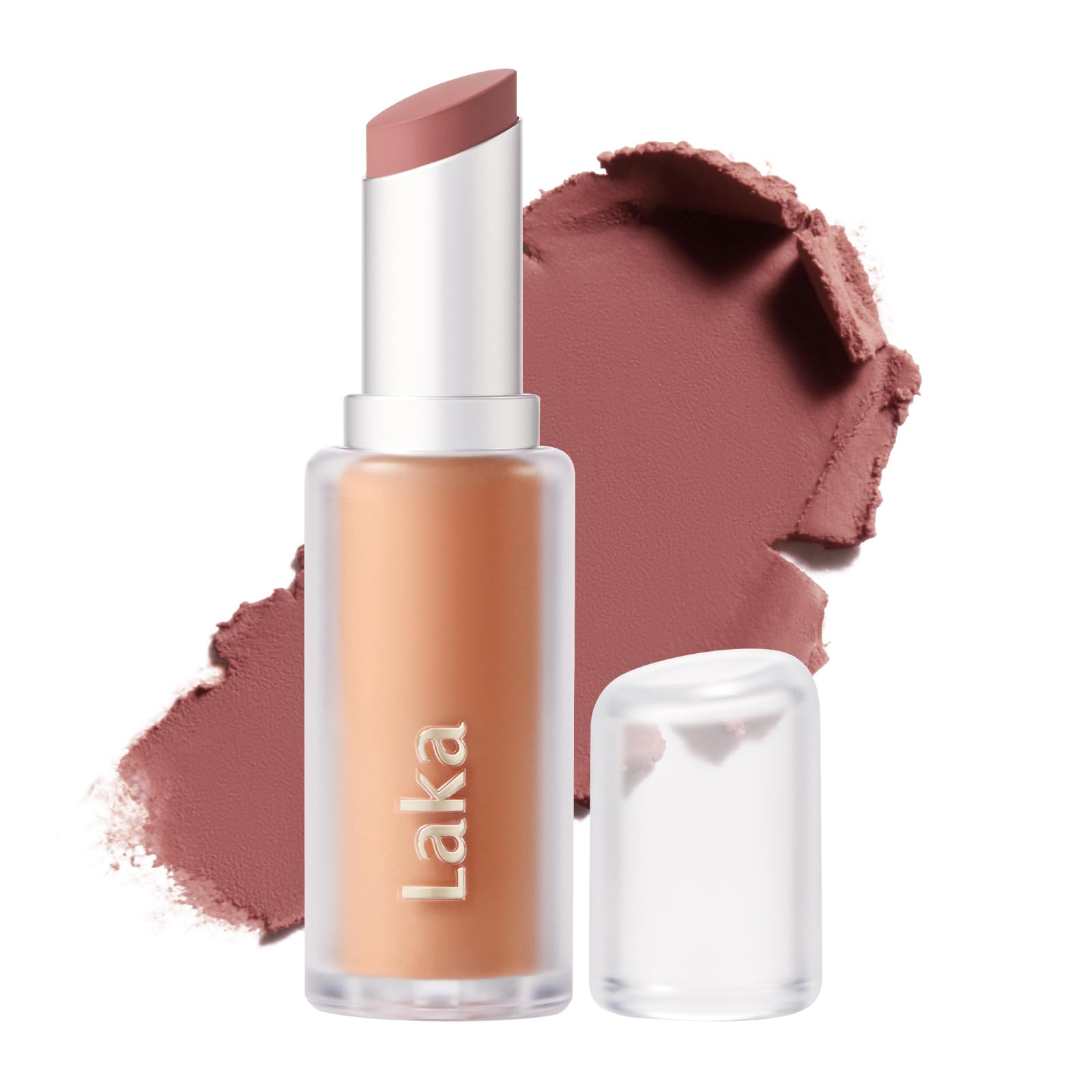 Laka Bulky Matte Lipstick, 4g/0.14oz., Long Wear, Non-Drying Lip Stain Stick with High Pigmentation, Voluminous Lips, K-Beauty (#401 Low Pink)