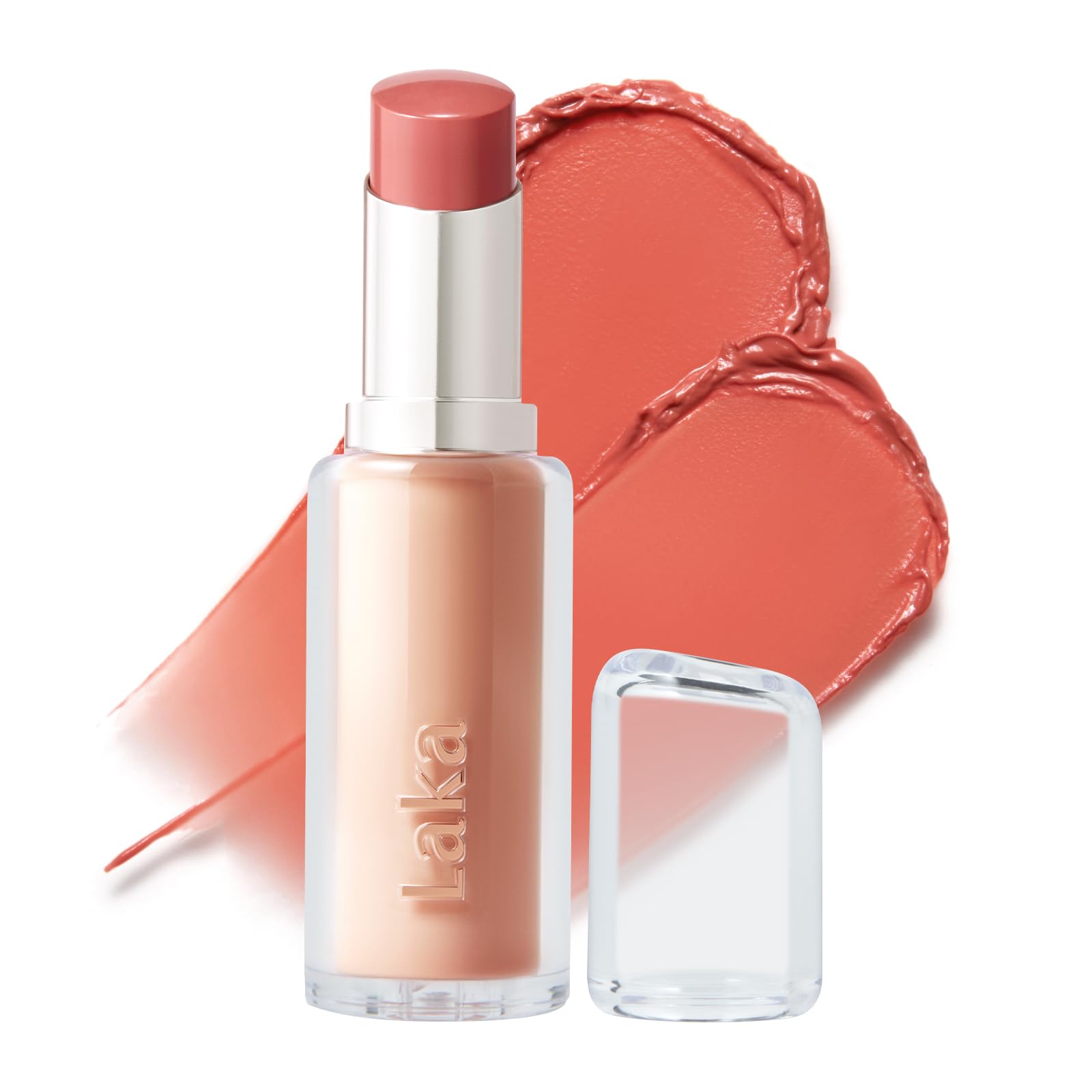 Laka 24HR Bonding Glow Lipstick, 3.7g/0.13oz., Long Lasting High-Shine Lipstick with Rich Color & Glassy Finish (#219 Fairy)