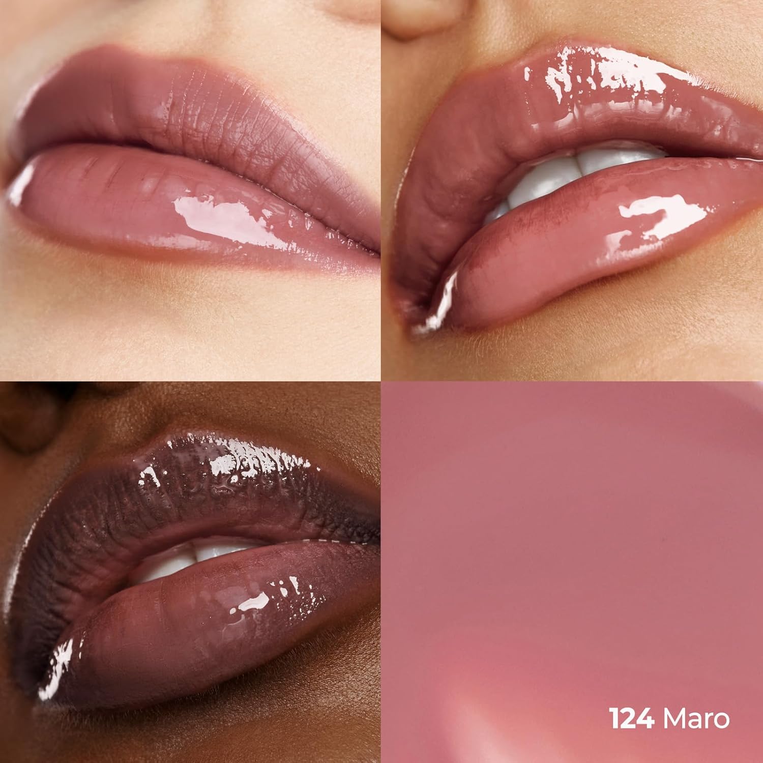 Laka Fruity Glam Lip Tint Mini, 1.9g/0.07oz, Glowing Lip Stain with Wide Color Spectrum, Hydrating & Lightweight Texture, Long-Lasting Bold Stain, Non-Sticky, Vegan, K-Beauty (#124 Maro)