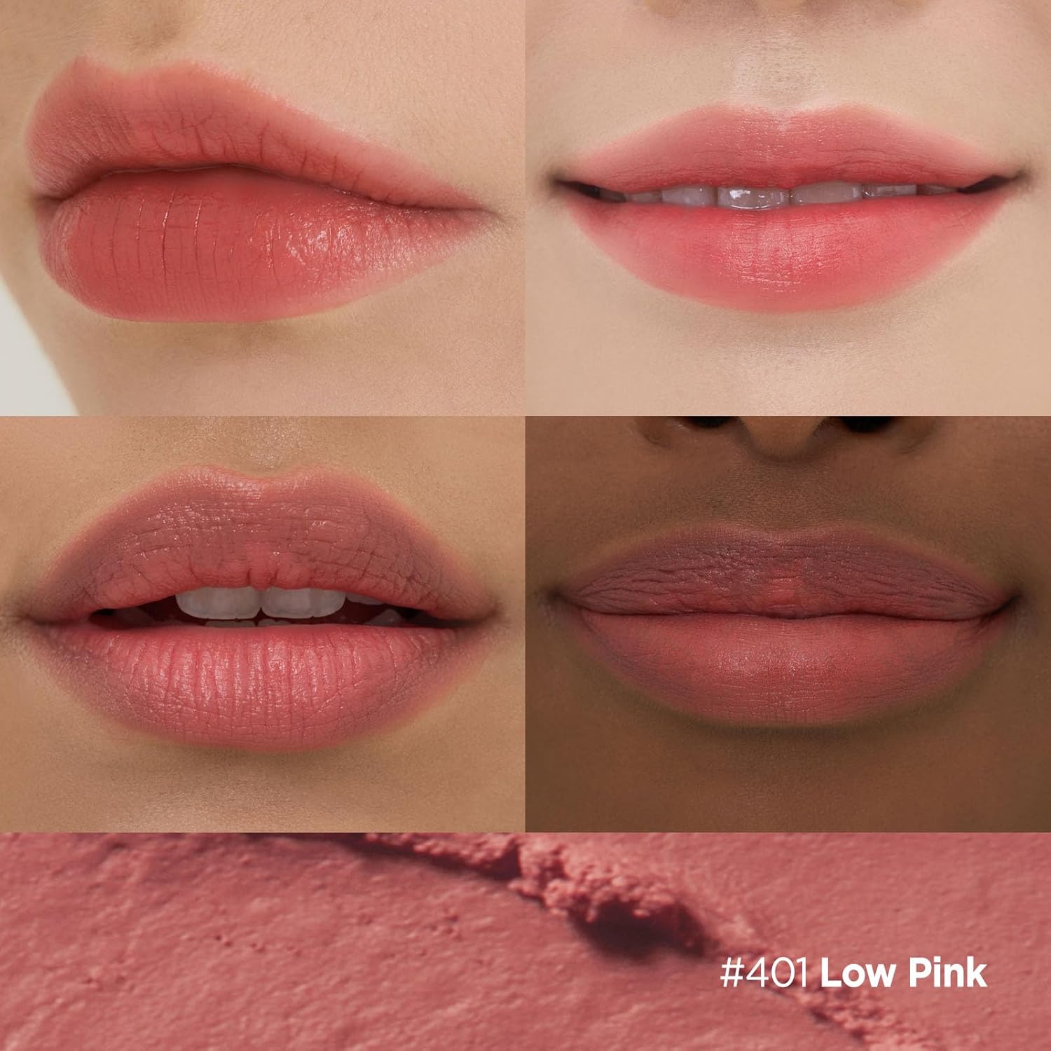 Laka Bulky Matte Lipstick, 4g/0.14oz., Long Wear, Non-Drying Lip Stain Stick with High Pigmentation, Voluminous Lips, K-Beauty (#401 Low Pink)
