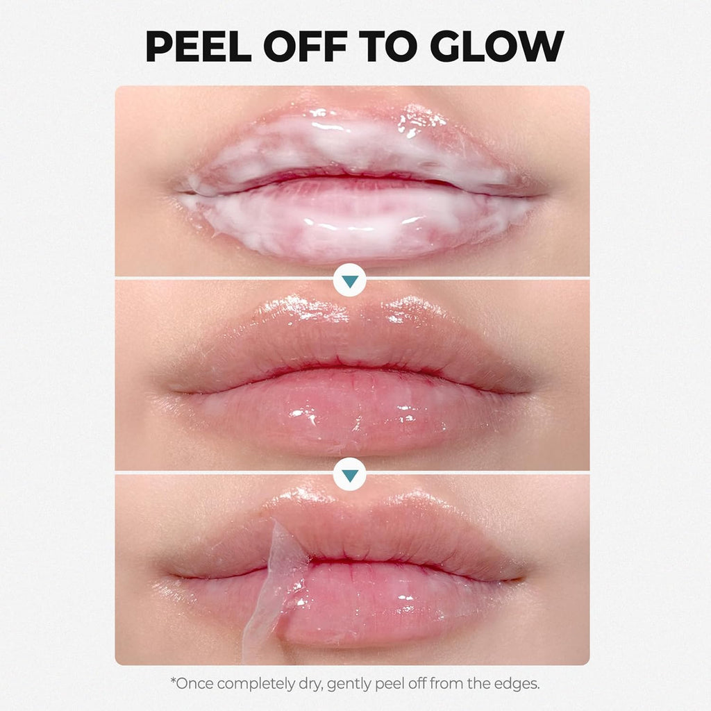Laka Soothing Prep Lip Mask, Cooling Peel Off Korean Lip Mask, Gentle Exfoliator for Lips, Hygienic & Easy Application, Daily Lip Care, K-Beauty​, 0.33 fl.oz